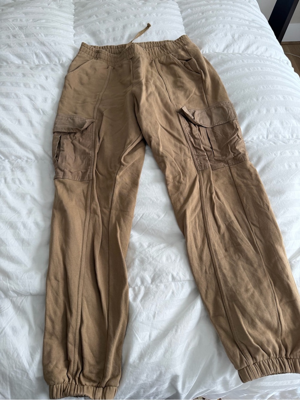 Zara Tan Cargo Jogger Pants